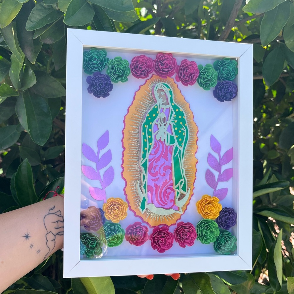 Virgen de Guadalupe shadow frame